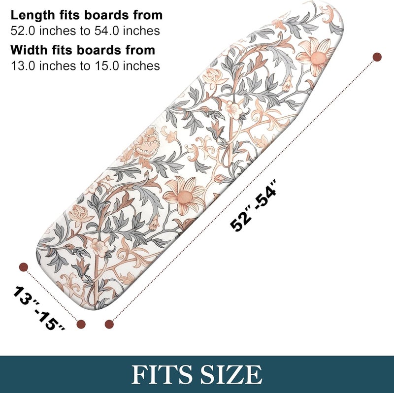 veiox Thick Padded Ironing Board Cover and Pad – Extra Soft & Heatproof Surface – Reflective Heat Technology, Heavy-Duty Fabric – Fits Standard Sizes (15″X54″) - Image 3